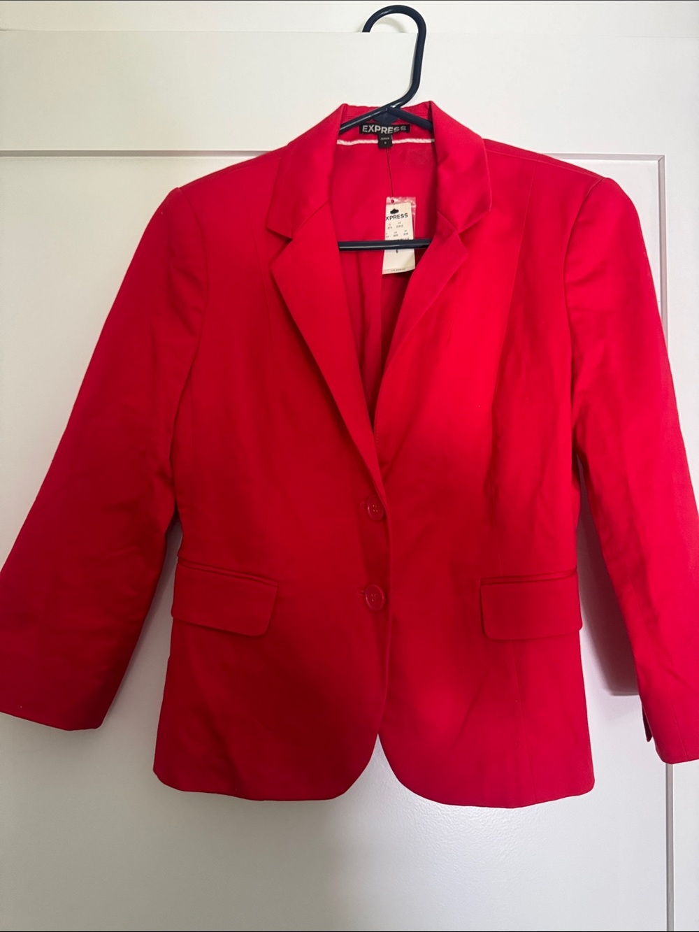 Express Cherry Red Women's Two-Button Blazer - Picture 6 of 6